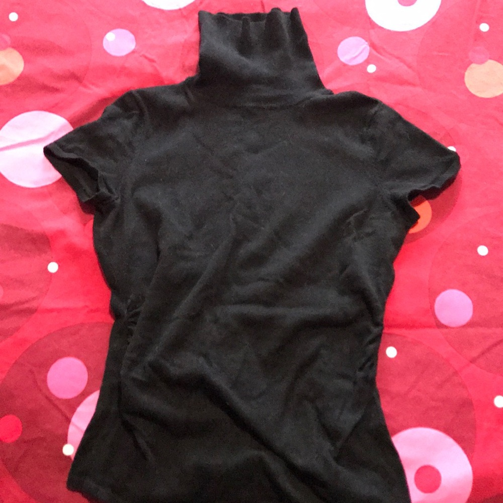 NWOT Ann Taylor short-sleeve turtle-neck cinched
